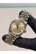 36mm • 1976 Rolex DateJust ref.16013 cal.3035 Champagne Dial 18k Gold Bezel Automatic